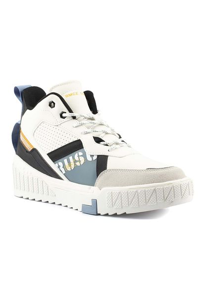 GAMELU Ανδρικά Αθλητικά Παπούτσια - Μπότες Polo High Top, Λευκά αθλητικά παπούτσια