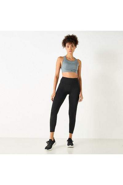 Kappa Panelled Sports Bra With Crossback Strap