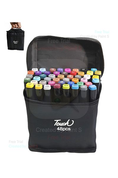 Rüya Gezegeni Touch 48Pcs Double Sided Professional Marker Paint Cremes Set