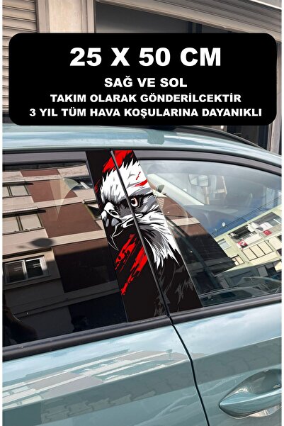 ÖZGÜL REKLAM Kartal Direk Kaplama 50x25 CM 2 ADET / Dijital Baskı / Araba Kap...