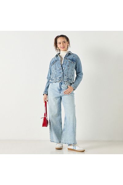 Lee Cooper سترة مطرزة بأزرار مع جيوب