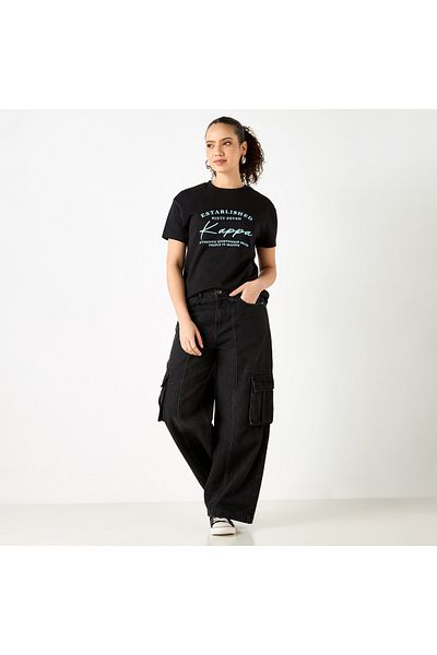Kappa Printed T-shirt With Crew Neck And Short Sleeves