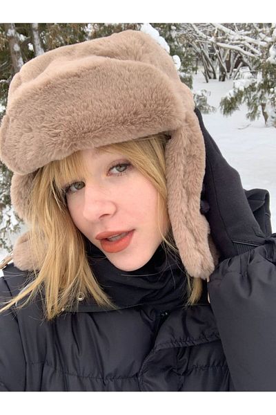 Luminos Butik Brown Soft Fur Trapper Hat with Buckle and Ear Flap for Cold Weather - Beanie Beret1127