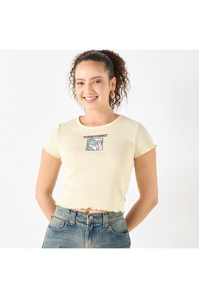 SP Characters Chr L Lettuce Hem Crop Tee