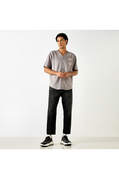 Starter Relaxed Fit Textured Short Sleeves Shirt