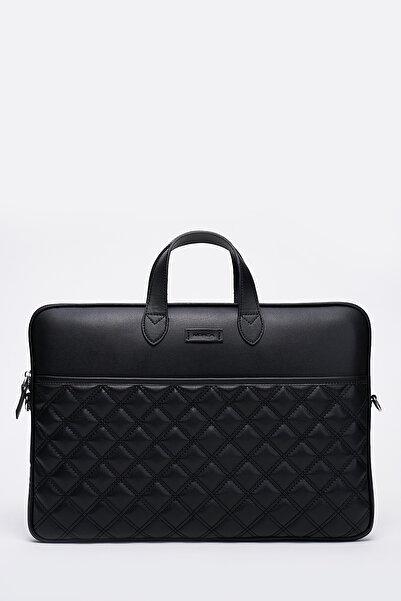 MESCHAIN Siyah Naturel Renk Macbook Air Pro 15 ve 16 İnç Laptop Evrak Çantası