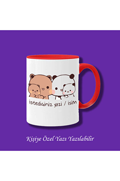 Ceymas Hediyelik Bubu Dudu Tasarımlı Sevgililer ve Eşlere İsim ve Yazı Yazıla...