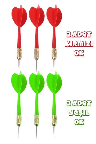 ALASTOR 15 İnç Çift Taraflı Dart Tahtası Seti 6 Çelik Oklu Dart Hedef Tahtası Oyunu Takımı Dart Seti 517