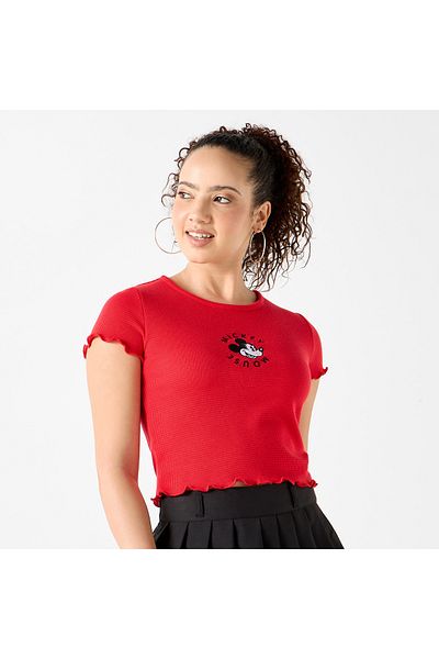 SP Characters Chr L Lettuce Hem Crop Tee