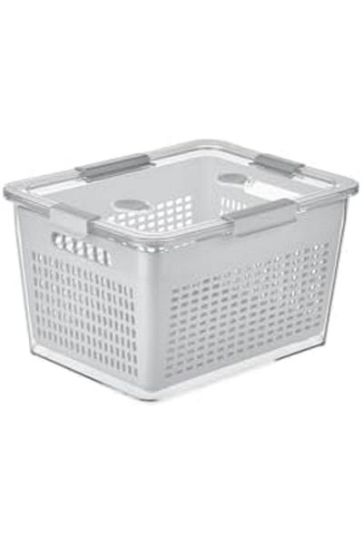 STOREMAX Mrttnca Home - Lavin 7 Liter Light Gray Storage Container Trndymrt 1087243