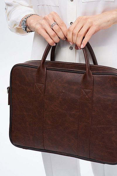MESCHAIN حقيبة كمبيوتر محمول بحجم 13 و14 بوصة من Crazy Brown Macbook Organizer