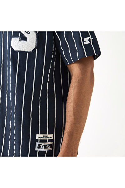 Starter Regular Fit Striped V-neck Shirt With Short Sleeves