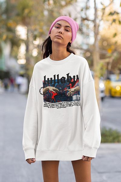 SEVBANO Lullbaby Design Printed Unisex Oversize Sweatshirt