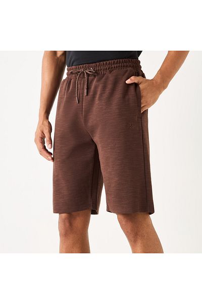Kappa Textured Shorts With Drawstring Closure And Pockets