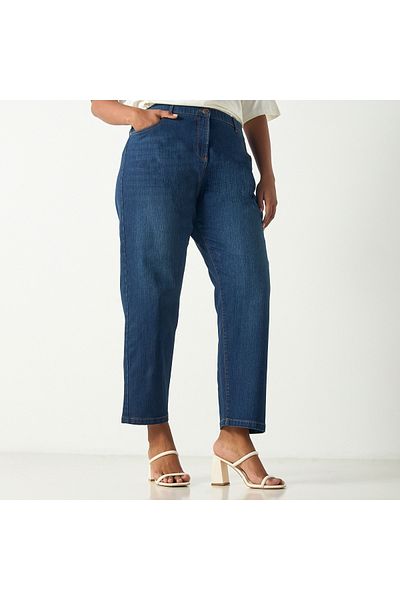 Ulla Popken Plus Size Ulla Popken Tapered Fit Jeans