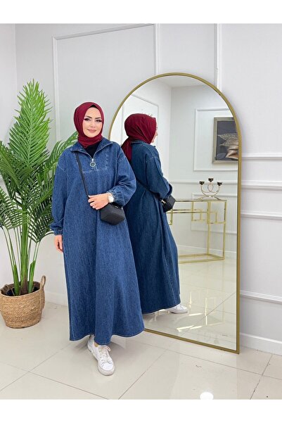 VALENS BOUTİQUE Rochie hijab din denim și blugi pentru femei