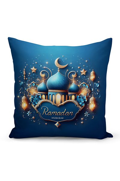 Bertille Home Husă de pernă cu imprimare digitală pe două fețe din seria Ramadan (Husă de pernă Ramadan)