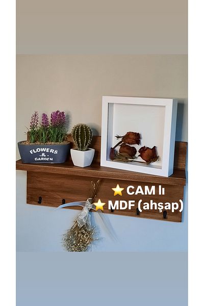 Sevcan sanat atölyesi 20×20×3 Memory Frame Flower Frame Glass Depth Frame