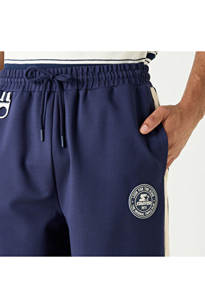 Starter Stripe Detail Track Pants With Drawstring Closure