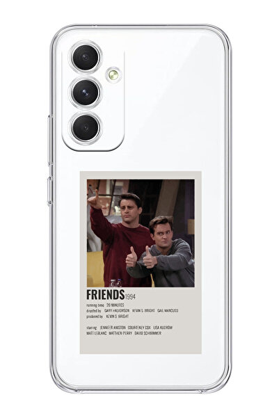 SUPER FRAME Samsung Galaxy S24 FE Uyumlu Friends Tasarımlı Şeffaf Telefon Kılıfı