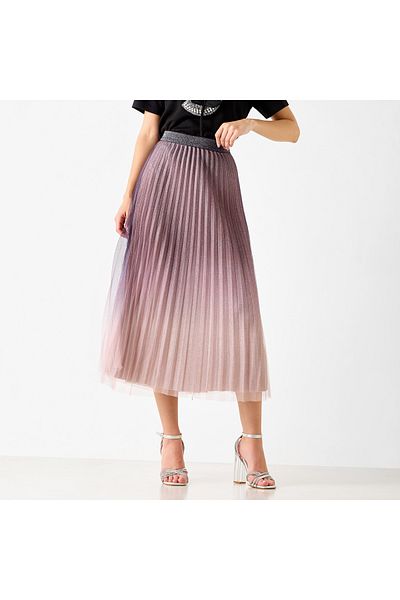 2Xtremz Ombre Pleated A-line Midi Skirt