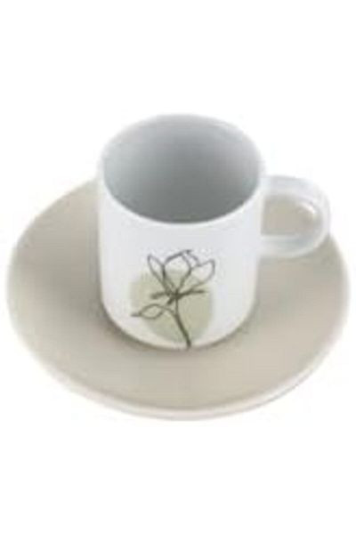 STOREMAX Ntwork Alyssa Beige Coffee Set for 6 People 90Cc Art 1087243