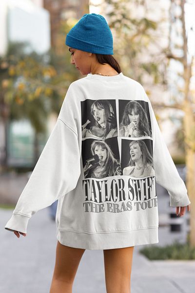 SEVBANO Taylor Swift the Eras Tour Written Unisex Oversize Singer Sweatshirt
