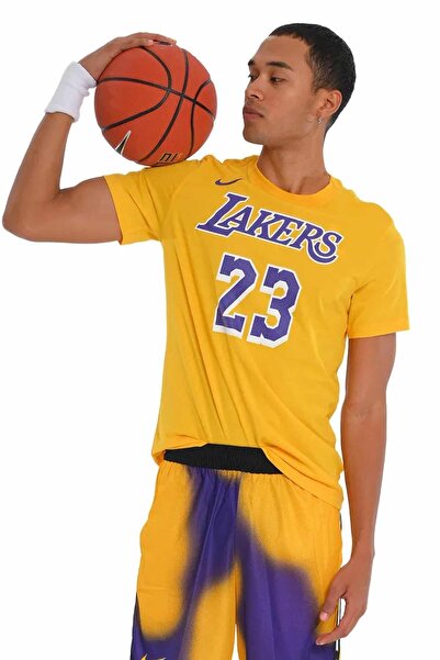 Nike Ανδρικό Κοντομάνικο Μπλουζάκι NBA Λος Άντζελες Λέικερς Μ