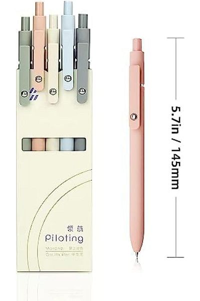 STOREMAX Blue Ink 5Pcs Gel Pen Morandi Color Ballpoint