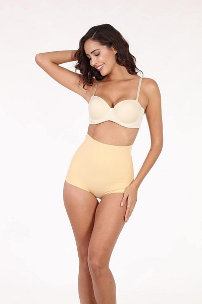 HS İÇ GİYİM Skin Color High Waist Slip Laser Corset – Anti-Slip Silicone and Shaping Body Slimming Effect