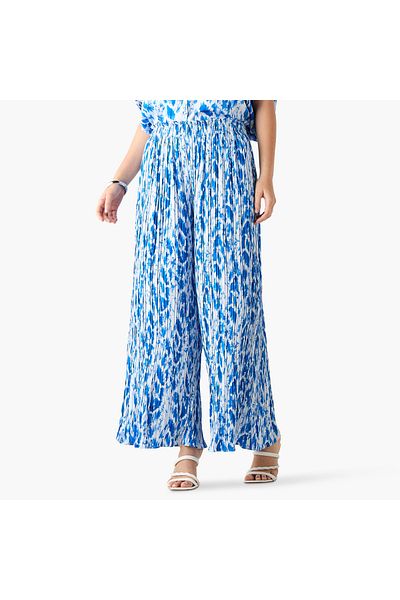2Xtremz Printed Plisse Trouser Set