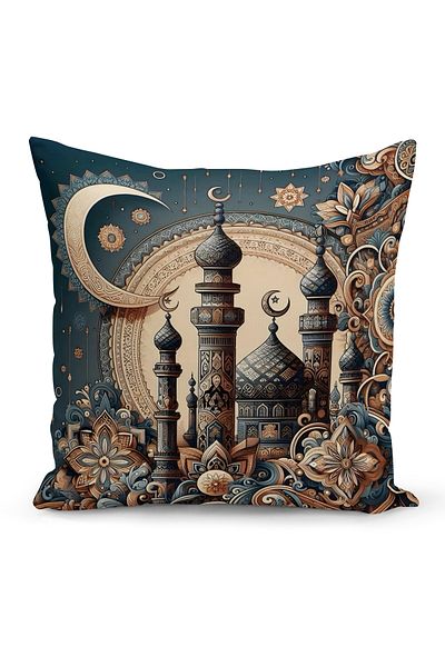 Bertille Home Husă de pernă cu imprimare digitală pe două fețe din seria Ramadan (Husă de pernă Ramadan)