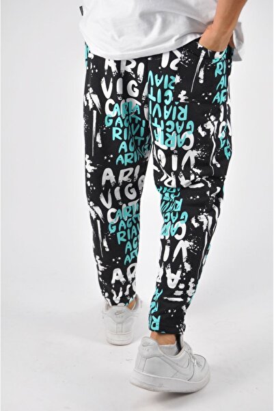 Superbluemexico Erkek BAGET PANTOLON DESENLİ DÜZ PAÇA