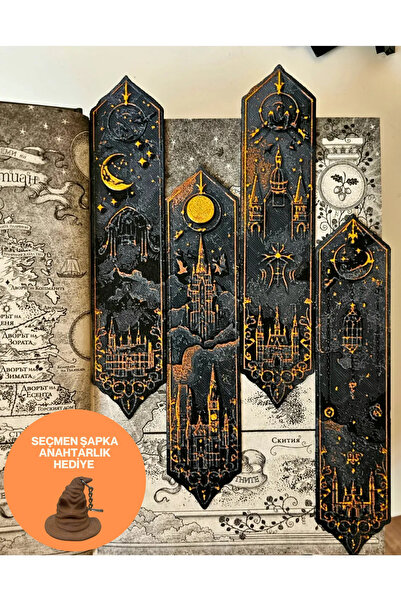 Forge 3 Harry Potter Hogwarts Seri 1 Kabartmalı Kitap Ayracı 4lü Set ( Hp Seç...
