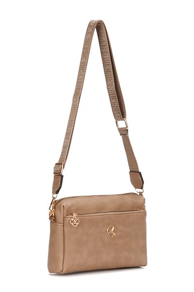 Adelina Bags Γυναικεία τσάντα ώμου από μαλακό δέρμα τριών τμημάτων