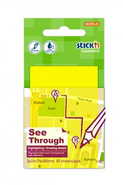 Gıpta Stickn Notes 76X50Mm Adhesive Yellow Tracing Note Paper - 21705