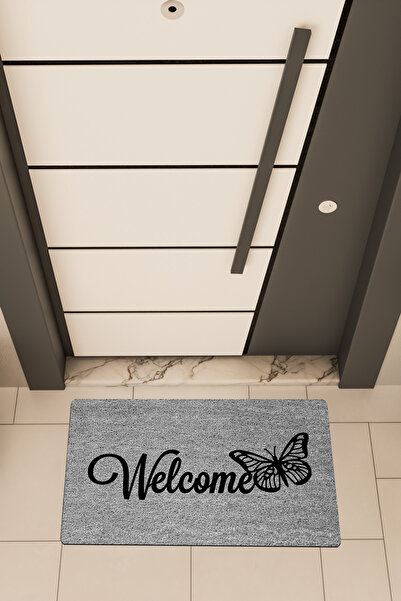 Dormot Imprimare digitală de înaltă calitate, gri, covoraș pentru ușă cu tema...