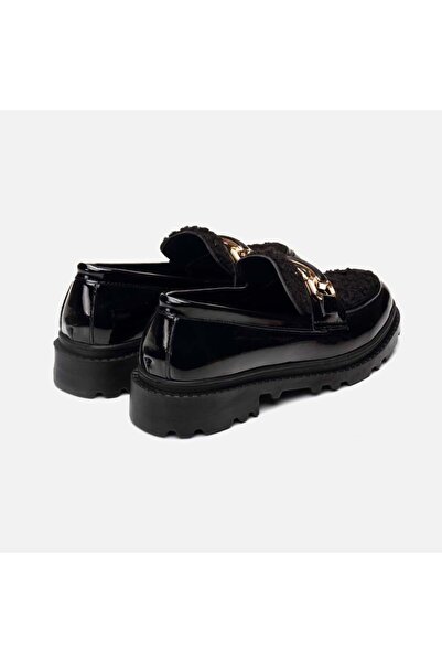 Yaya by Hotiç Mary Jane Siyah Kadın Tokalı Loafer