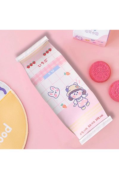 synshop Kawaii Cute Girl Pink Θήκη για στυλό Θήκη μακιγιάζ Τσάντα γενεθλίων Δώρο