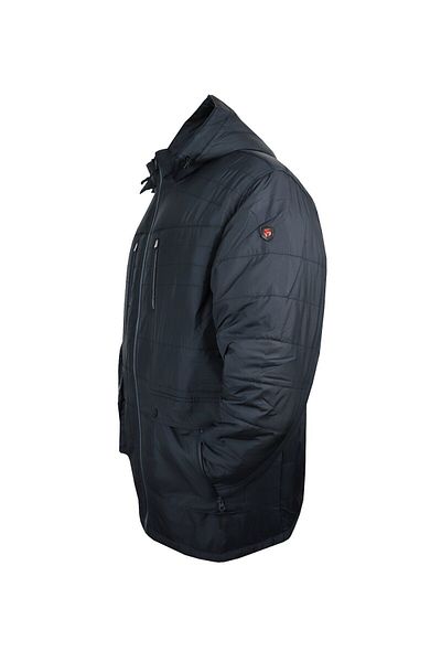 marufshop Men's Thick Winter Coat in Navy Blue - Plus Size, Oversize, Fits 175-195 Weight