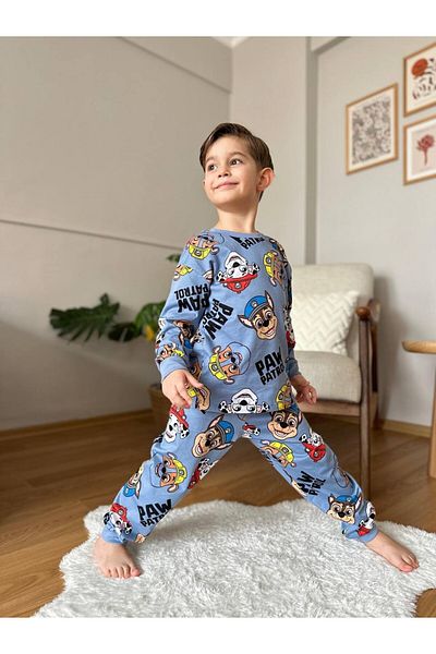 Elidabutik Costum de pijama din bumbac cu model Paw partrol