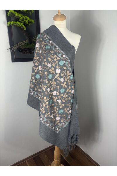 silkworm Πολυτελές χειμωνιάτικο σάλι με κεντημένο κασμίρ - (80 CM 200 CM)