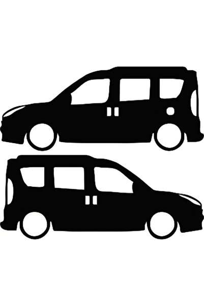 Atölye Matris Fiat Doblo Ufak Sticker Yapıştırma Araba Siyah Renk Sticker- ot...