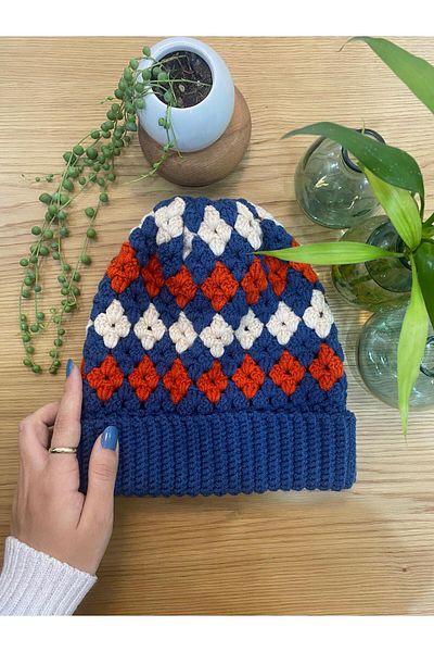 MODA EGE Women's Thick Hand Knitted Colored Beret
