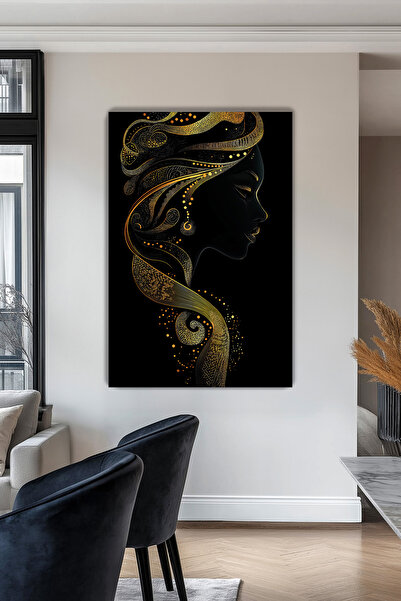 KanvasSepeti Pictură Femeie Africană - Pictură în ulei cu femeie africană, ta...