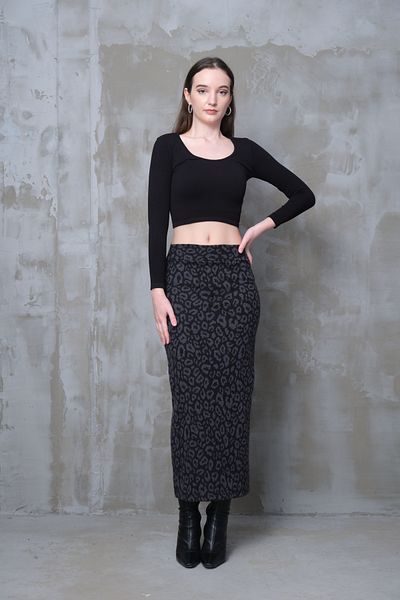 mrmpro Smoked Leopard Pattern Long Pencil Skirt Retractor Corset Belt Provides a Look Thin Length96Cm