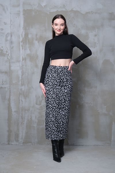 madelion Gray Leopard Pattern Long Pencil Skirt Retractor Corset Belt Provides Thin Look Corset Belt Length96Cm