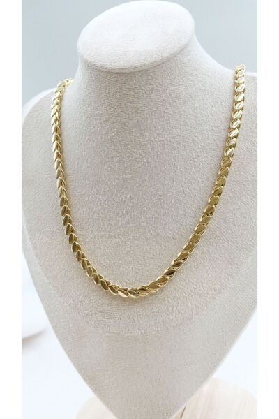 Jerie Gold Arpa Zincir Model Çelik Kolye