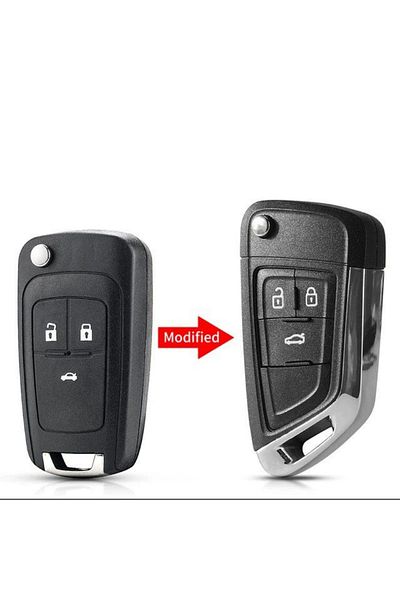GMA KEYS Chevrolet Cruze Aveo Spark - 3 Keys 1Stci Quality Conversion Inverter Key and Control Case