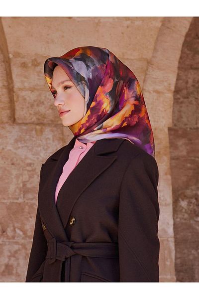 Armine Silk Scarf 2023/2024 Autumn and Winter - 9033d-32 - Tivil - Mystery Model